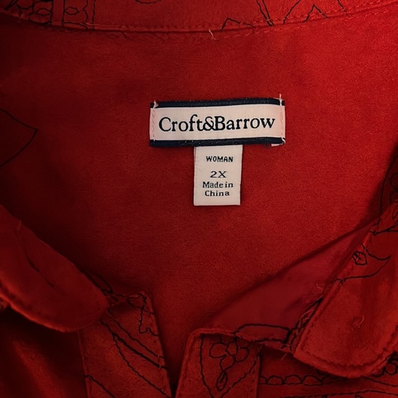 Croft & Barrow button down top size 2X - Picture 4 of 6